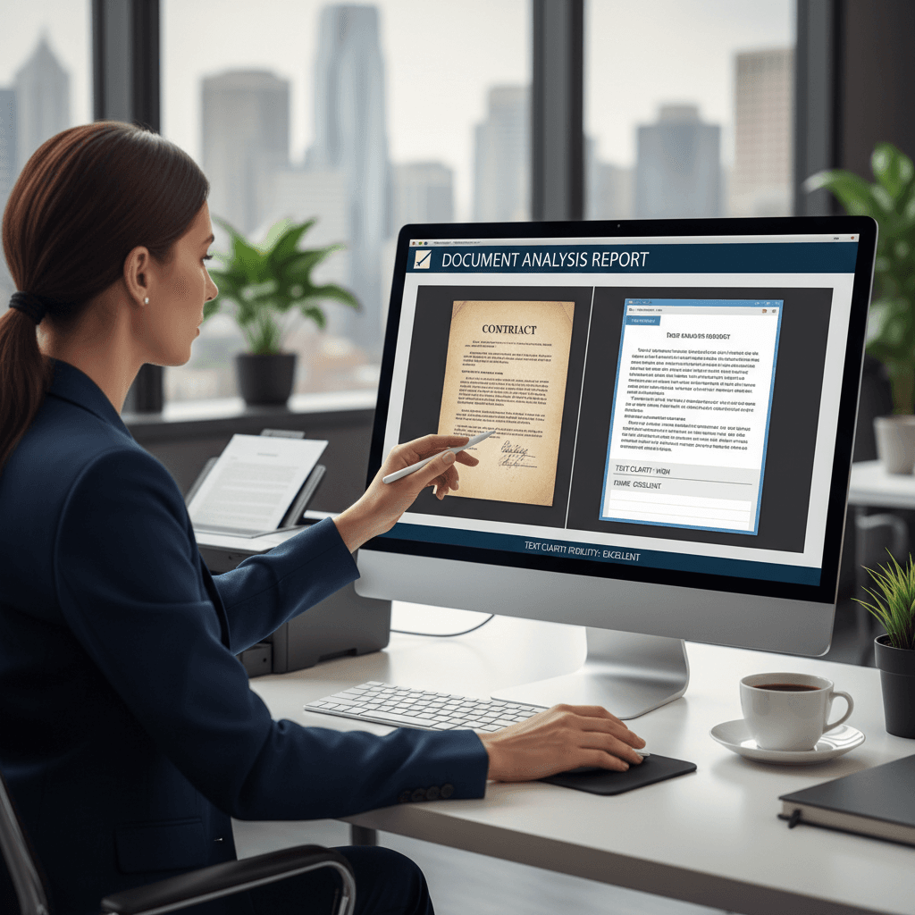 User reviewing plagiarism detection report on screen
