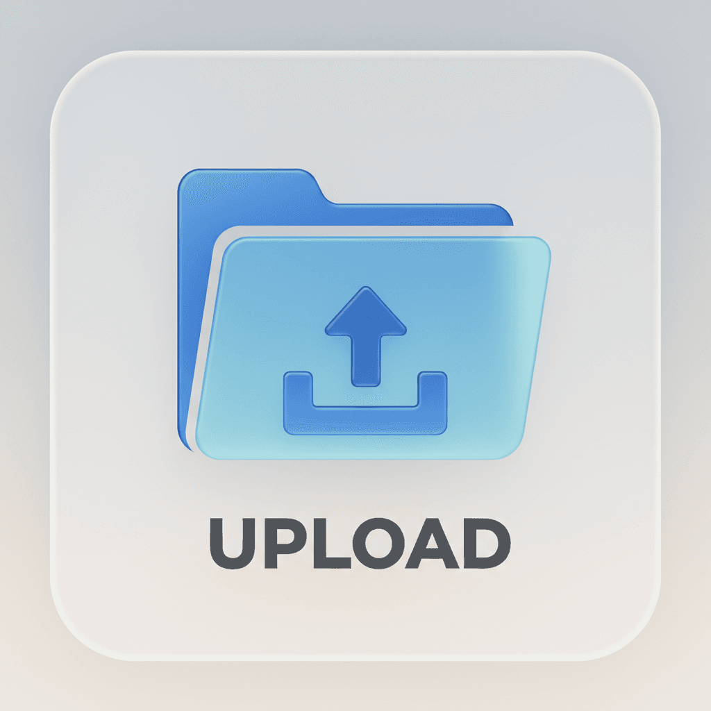 Document upload area showing accepted file types and upload progress